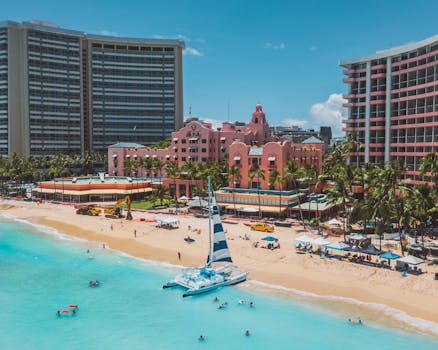 Hotels Surrounded by Pink Sand Beaches