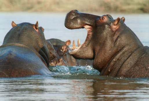 Resorts Beside Rivers Filled With Hippos