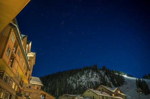 Resorts Surrounded by Star-Filled Nightscapes